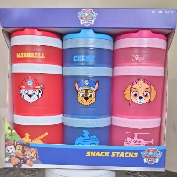Paw Patrol Other - Paw Patrol Snack Stacks - Red, Blue, Pink